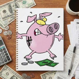 Agenda El gracioso Personalizado Piggy Bank pierde dinero