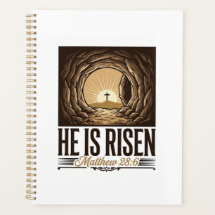Agenda Él ha resucitado Tumba de Pascua Cruz Camiseta cri