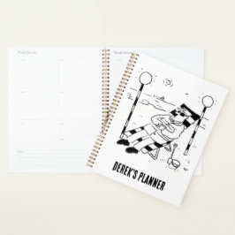 Agenda El hombre del pop es tomar el sol. Planner surreal