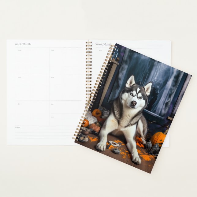 Agenda El Husky Siberiano Calabaza Halloween Scary (Demostración)