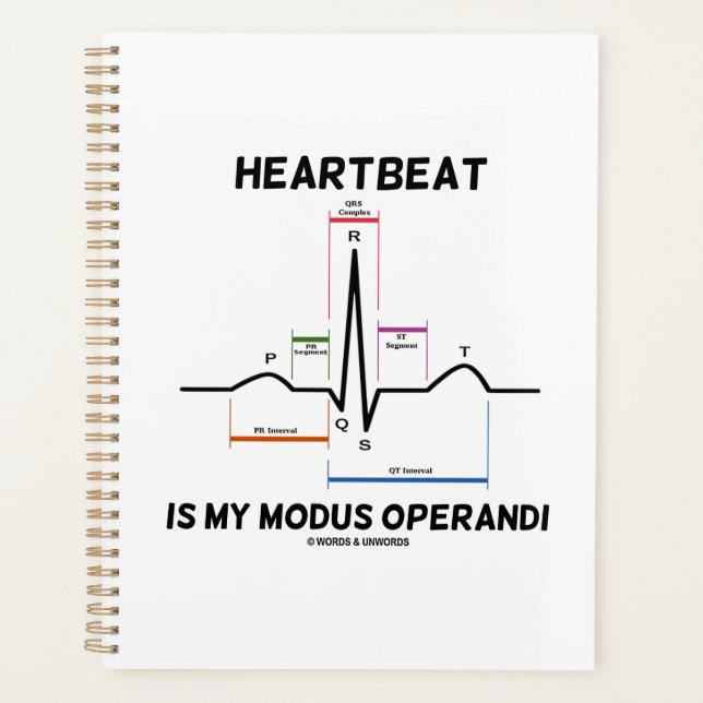 Agenda El latido es mi modus operandi electrocardiograma (Anverso)