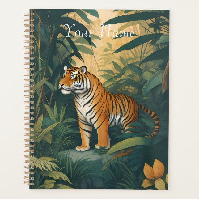 Agenda El majestuoso tigre en la selva elegante vida salv (Anverso)