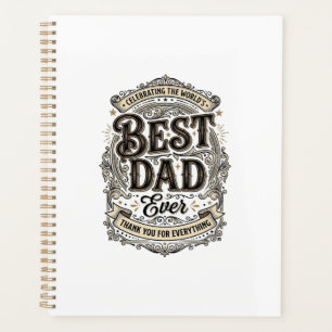 Agenda El Mejor Papá del Mundo Diseño de Camiseta Vintage
