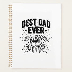 Agenda El Mejor Papá del Mundo Puño Vintage Diseño de Cam