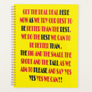 Agenda El negocio real está aquí poster tipo de letra art