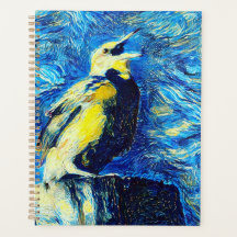 El pájaro solitario al estilo VanGogh