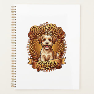 Agenda El pelo de perro es cinta dorada esponjosa brillan