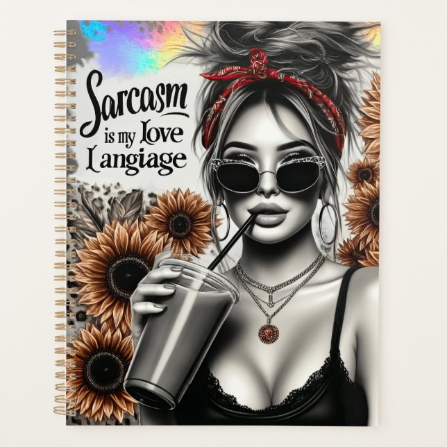 Agenda El sarcasmo es mi lenguaje de amor, mujer fresca,  (Anverso)