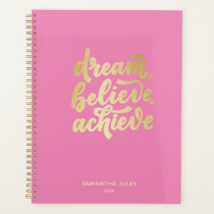 Agenda El sueño rosa moderno cree en lograr motivación