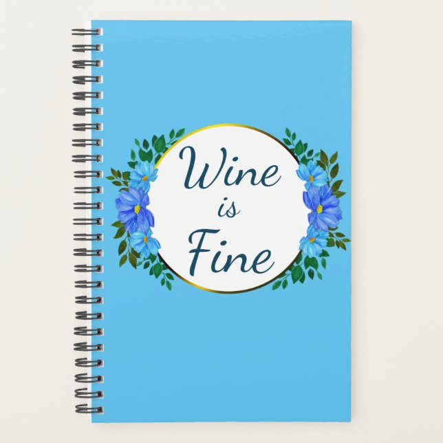 Agenda "El vino está bien" Diseño floral (Anverso)
