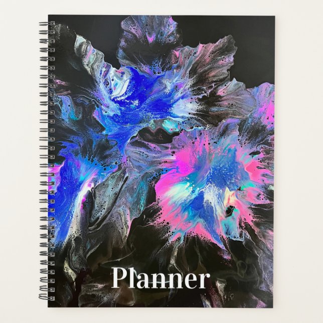Agenda Electric Bloom Abstract Spiral-bound Planner (Anverso)
