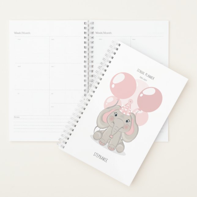 Agenda Elefante en el Gorra de la fiesta de cumpleaños (Demostración)