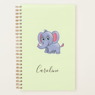 Agenda Elefante gris lindo verde