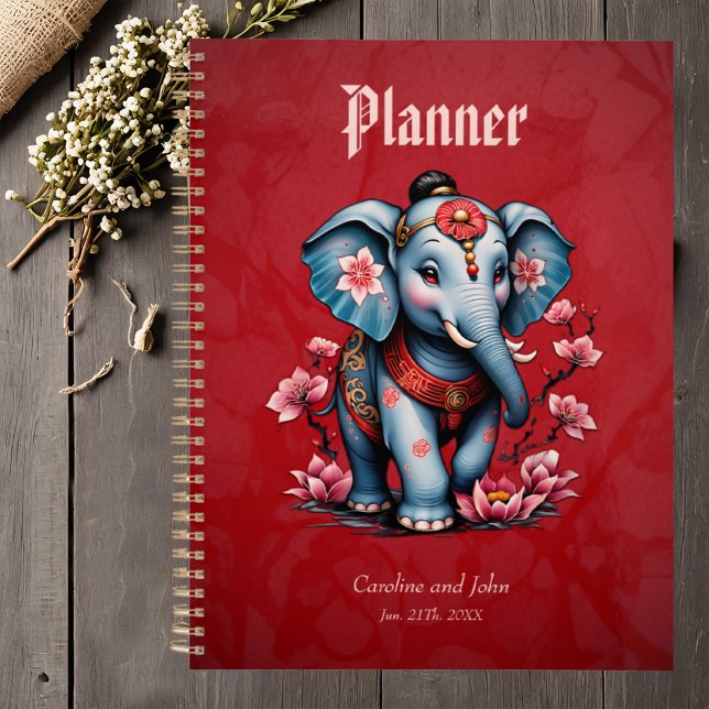 Agenda Elefante majestuoso de estilo japonés tradicional. (Subido por el creador)
