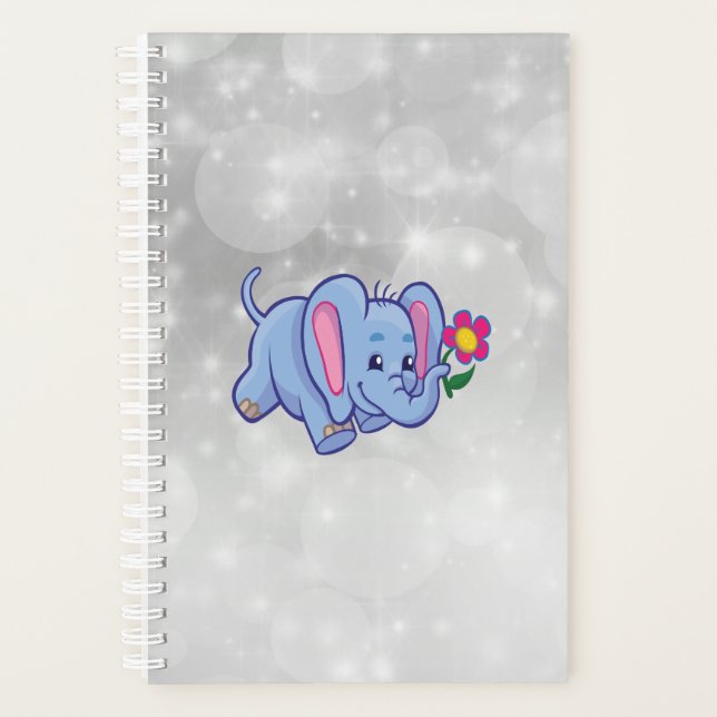 Agenda elefante personalizado lindo (Anverso)