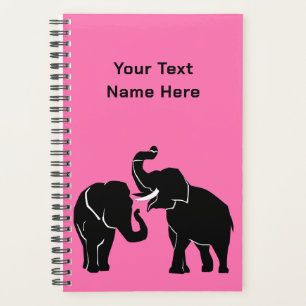 Agenda Elefante Planner con texto y color Personalizado