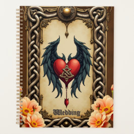 Agenda Elegancia celta con un corazón y alas.