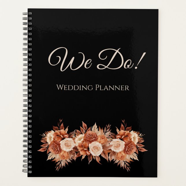 Agenda Elegancia de otoño de acuarela - Boda-planificador (Anverso)