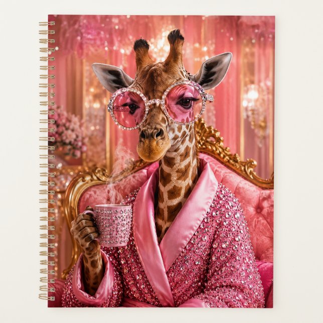 Agenda Elegancia Dorada en Rosa (Anverso)