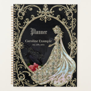 Agenda Elegancia en oro y negro.
