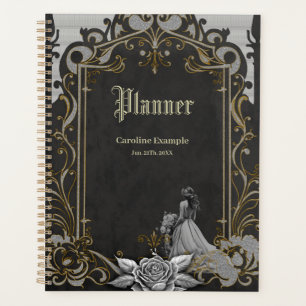 Agenda Elegancia en plata y negro