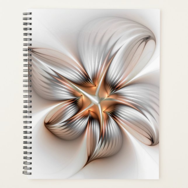 Agenda Elegancia floral modernidad Resumen arte fractal (Anverso)