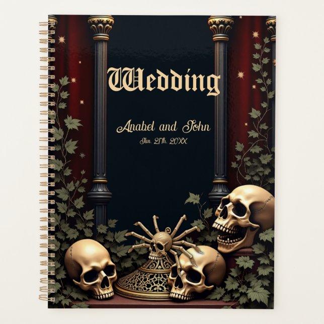 Agenda Elegancia gótica oscura. Impresionante arco (Anverso)