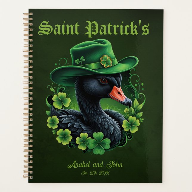Agenda Elegancia irlandesa, el cisne negro de San Patrici (Anverso)