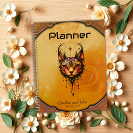 Agenda Elegancia ornamental: un retrato de un gato.