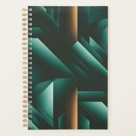 Agenda Elegancia Patrón geométrico oscuro