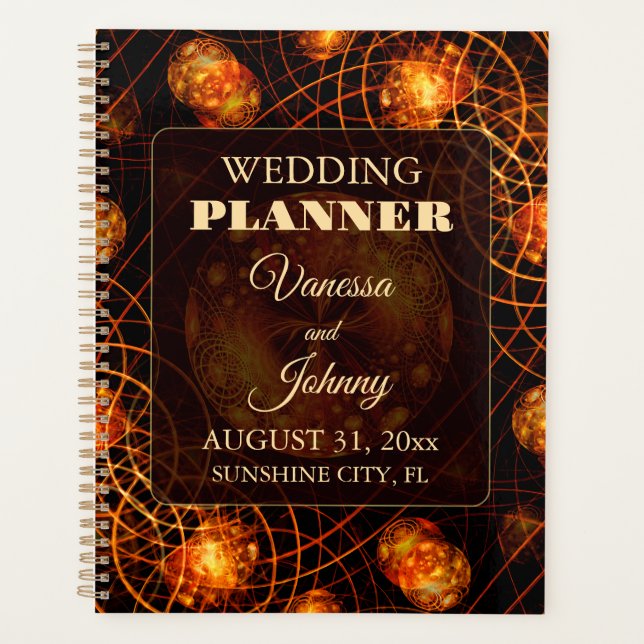 Agenda Elegant Classic Boho Modern Gold #901 Wedding (Anverso)