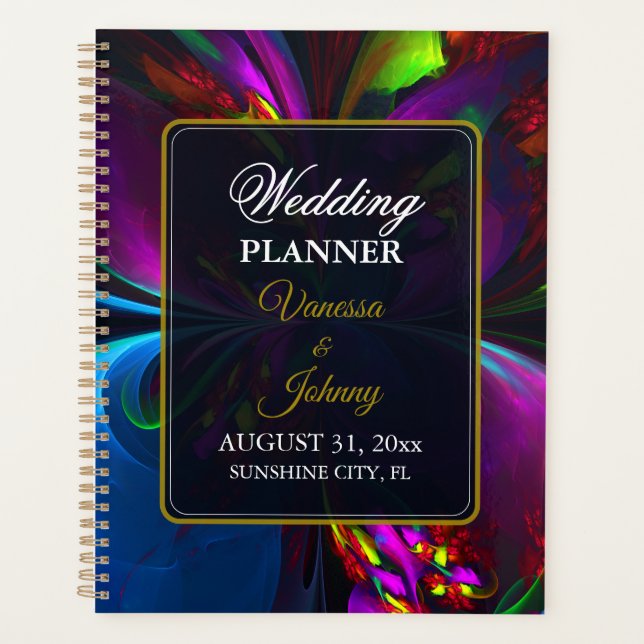 Agenda Elegant Classic Modern Floral Pattern #902 Wedding (Anverso)