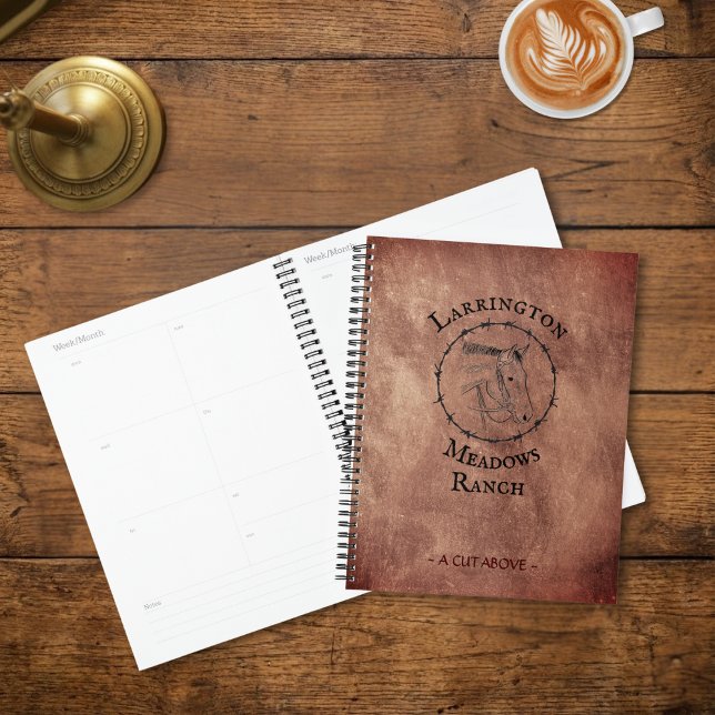 Agenda Elegant Horse Ranch Business Customizable Logo (Subido por el creador)