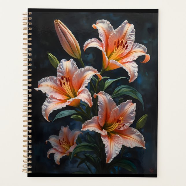 Agenda Elegant Lily Flower Art – Premium Prints & Unique  (Anverso)