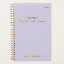 Agenda Elegant Minimalist Personalized Logo Pale Purple 