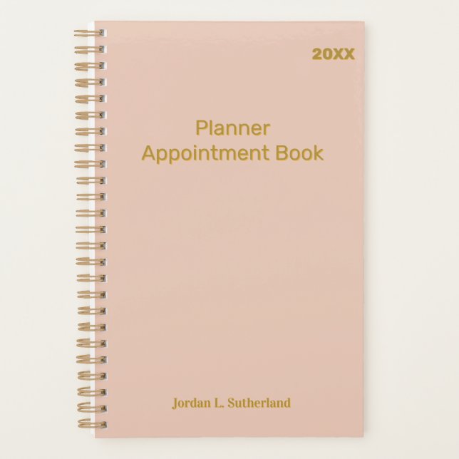 Agenda Elegant Minimalist Personalized Logo Pink (Anverso)