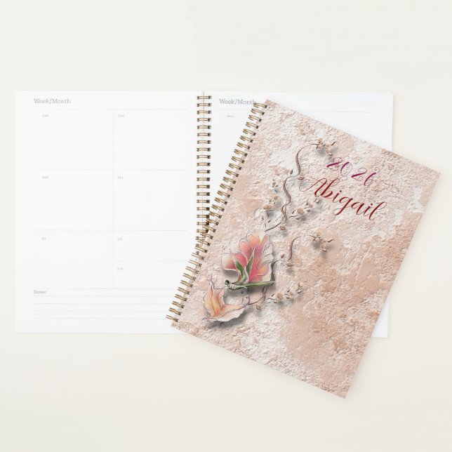 Agenda Elegant Nature Embossed spiral planner  (Demostración)