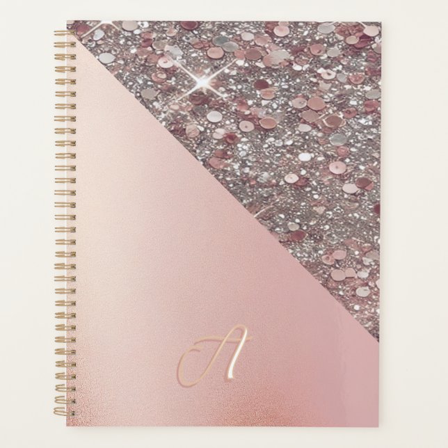 Agenda Elegant Rose Gold Monogram (Anverso)