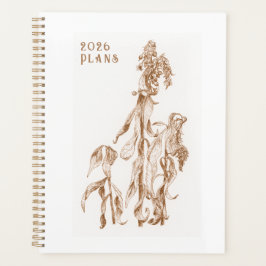 Agenda Elegant Seasonal Botanical Ink Art  2026 