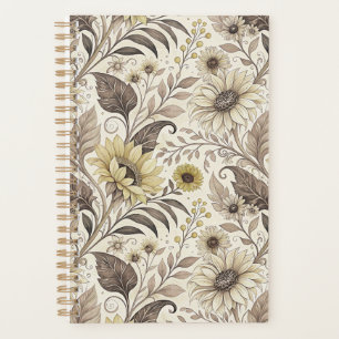 Agenda Elegant Sunflowers Art Nouveau