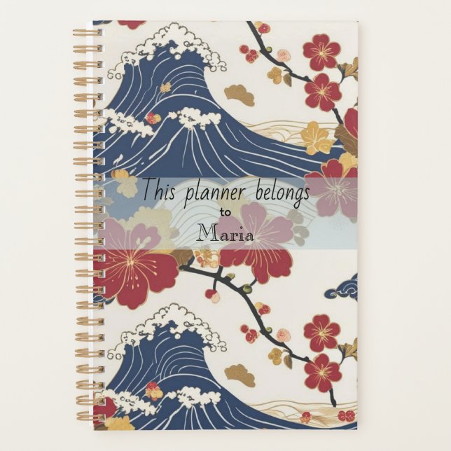 Agenda Elegant Traditional Japanese Kimono Pattern (Anverso)