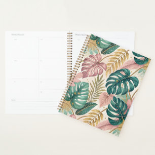 Agenda Elegant Tropical Monsteras Boho