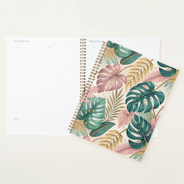 Agenda Elegant Tropical Monsteras Boho (Demostración)