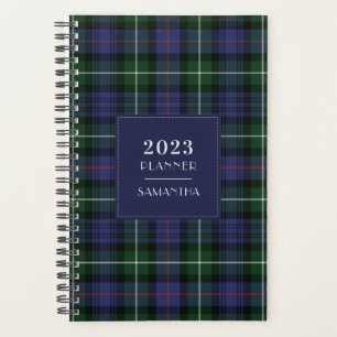 Agenda Elegante 2023 Plaid Tartan Clan MacKenzie Rustic