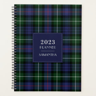 Agenda Elegante 2023 Plaid Tartan Clan MacKenzie Rustic