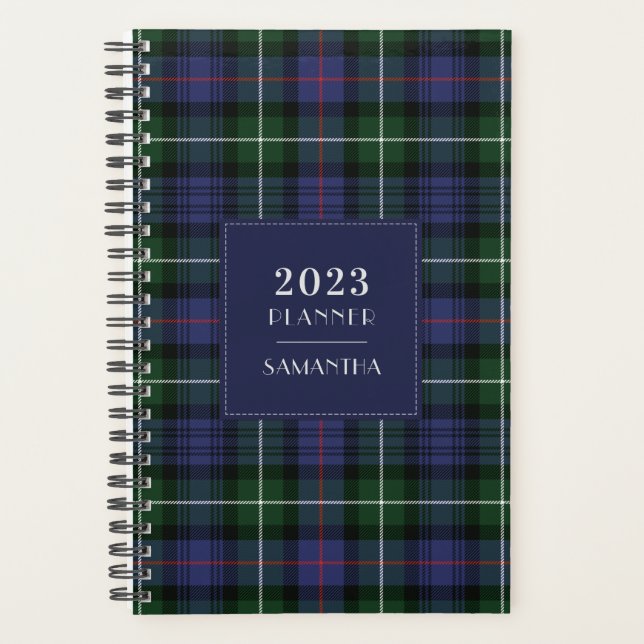 Agenda Elegante 2025 Plaid Tartan Clan MacKenzie Rustic (Anverso)