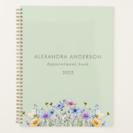 Agenda Elegante acuarela floral Flores silvestres minimal