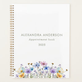 Agenda Elegante acuarela floral Flores silvestres minimal