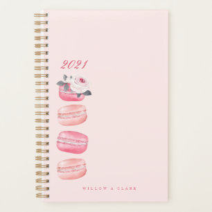 Agenda Elegante acuarela Floral Rosa Macaron Francés