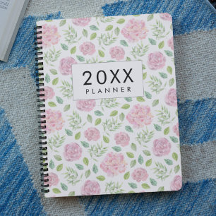 Agenda Elegante acuarela floral semanal y mensual